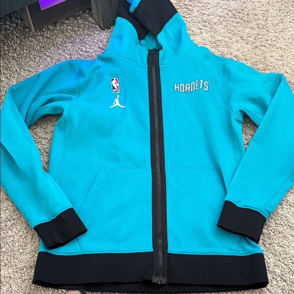 Jordan Teal and Black Kids Hoodie